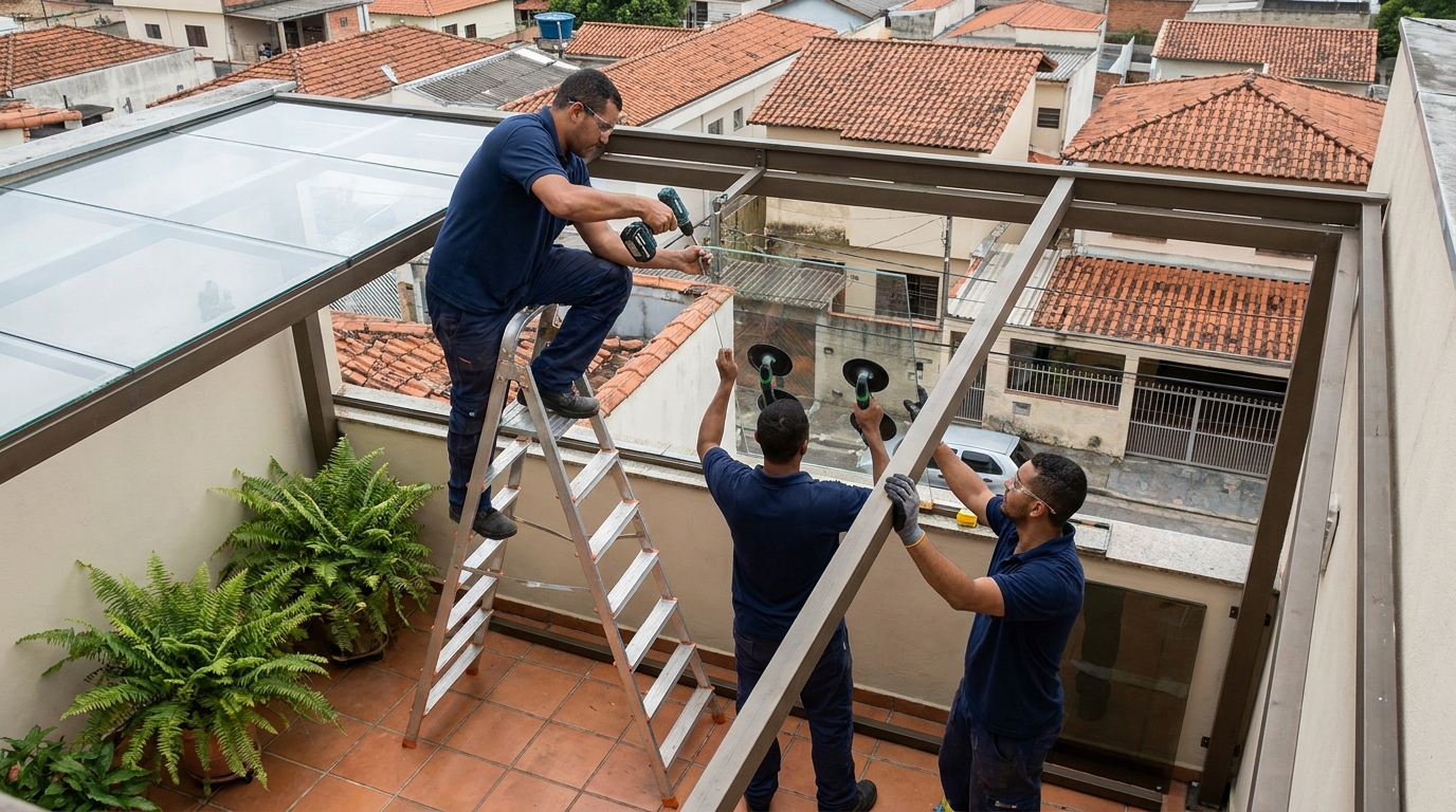 Cobertura de Vidro em Aparecida de Goiânia‑GO