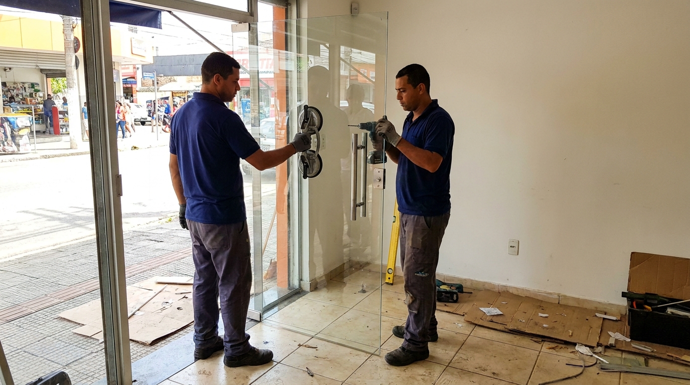 Portas em Vidro em Aparecida de Goiânia‑GO